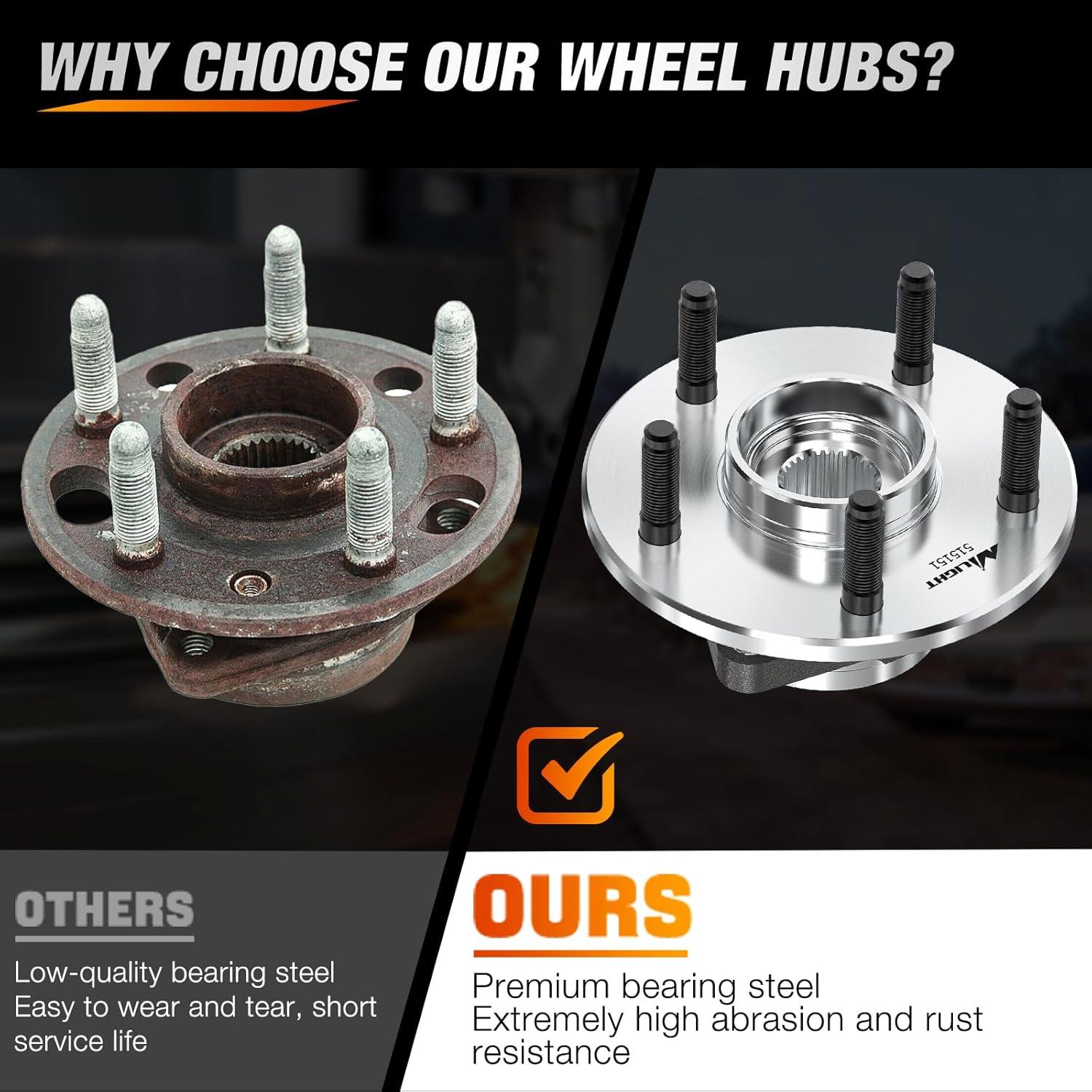 imageNilight Front Wheel Hub and Bearing Assembly for Chevy Impala 2000 2002 2003 2004 2005 2006 20072011 Buick Lacrosse Allure 20052009 Cadillac DTS Eldorado Buick Century 5 Lug wABS OEM 513121Dodge Ram 1500 20122018