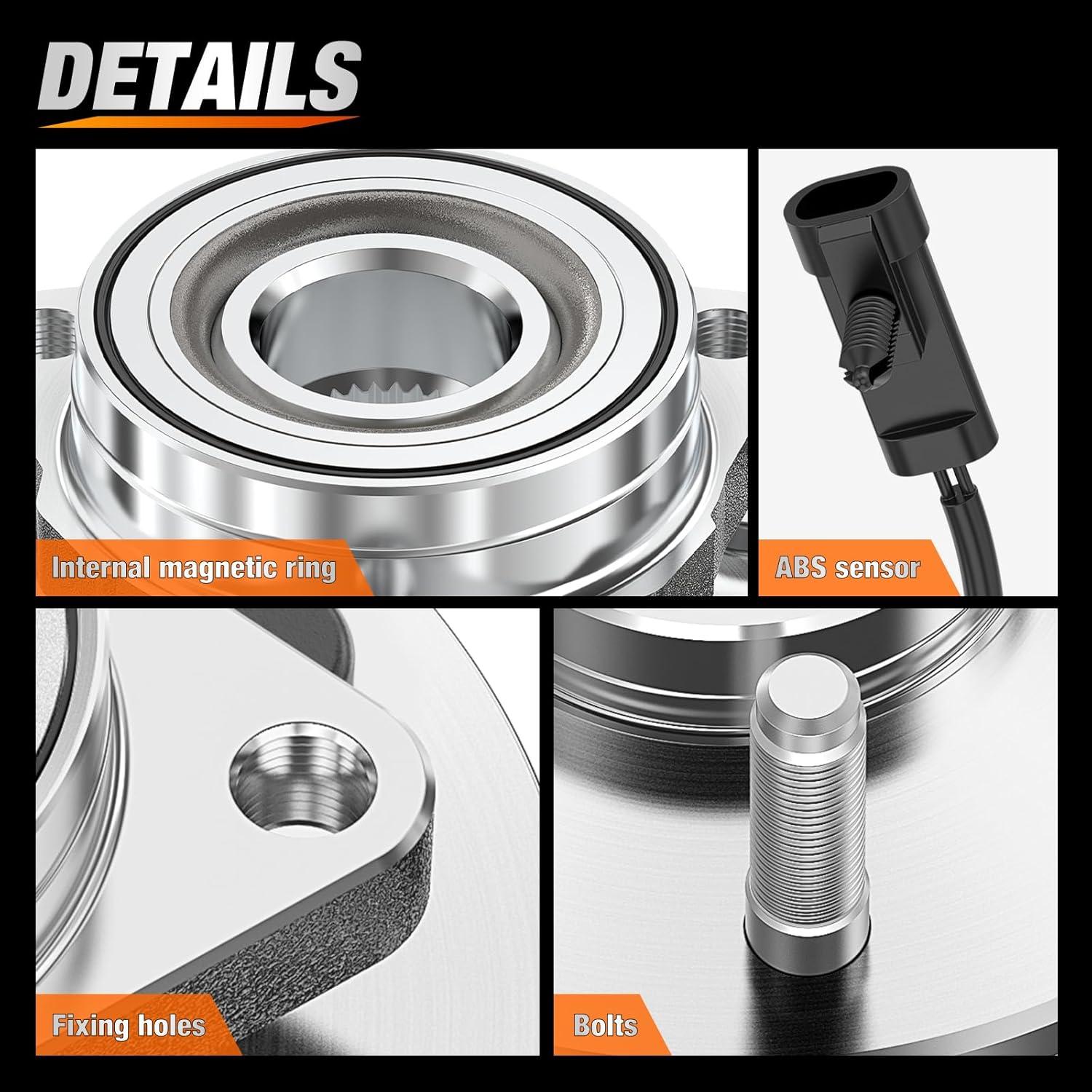 imageNilight Front Wheel Hub and Bearing Assembly for Chevy Impala 2000 2002 2003 2004 2005 2006 20072011 Buick Lacrosse Allure 20052009 Cadillac DTS Eldorado Buick Century 5 Lug wABS OEM 513121Silverado 1500 199920064WDAWD
