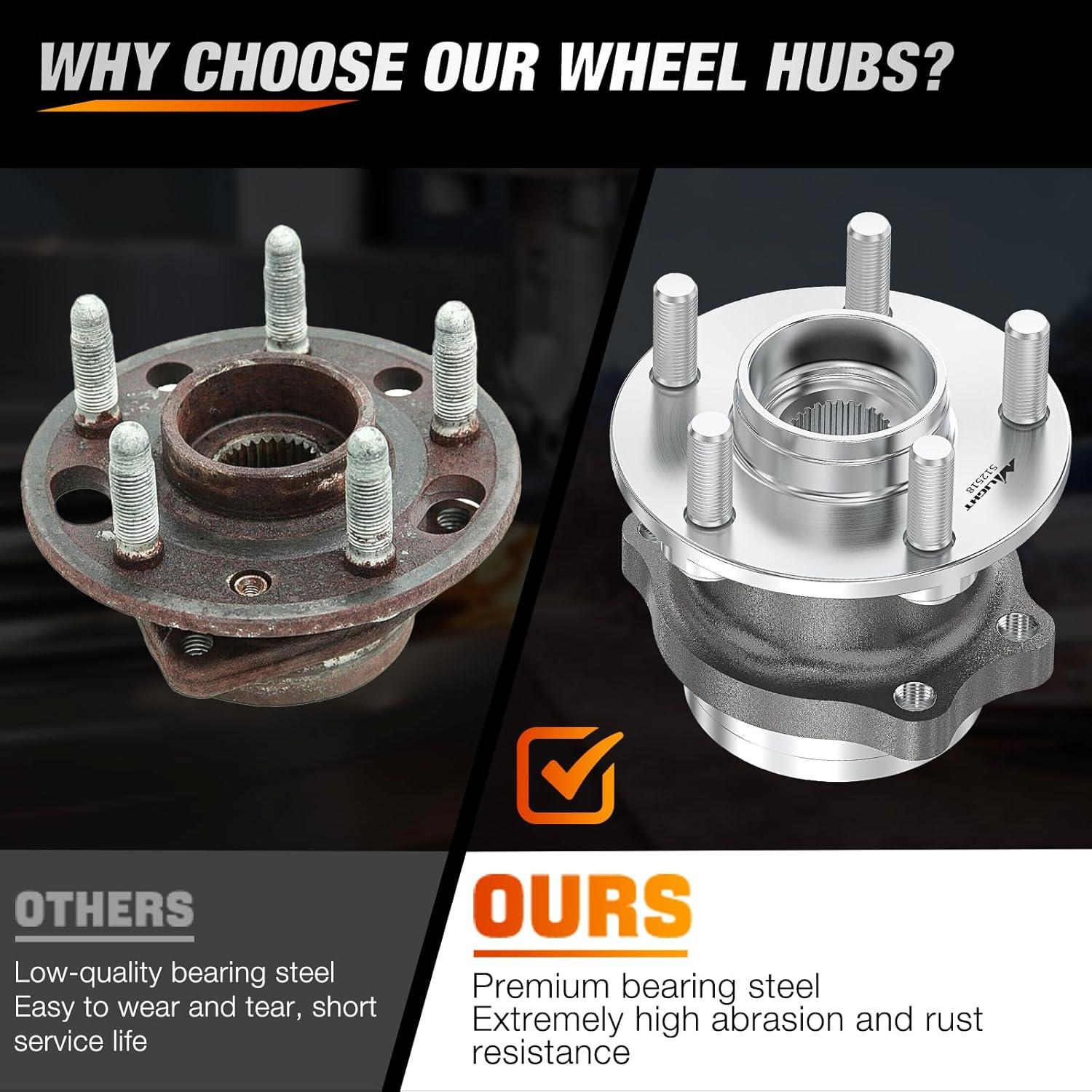 imageNilight Front Wheel Hub and Bearing Assembly for Chevy Impala 2000 2002 2003 2004 2005 2006 20072011 Buick Lacrosse Allure 20052009 Cadillac DTS Eldorado Buick Century 5 Lug wABS OEM 513121Subaru Forester 20142018
