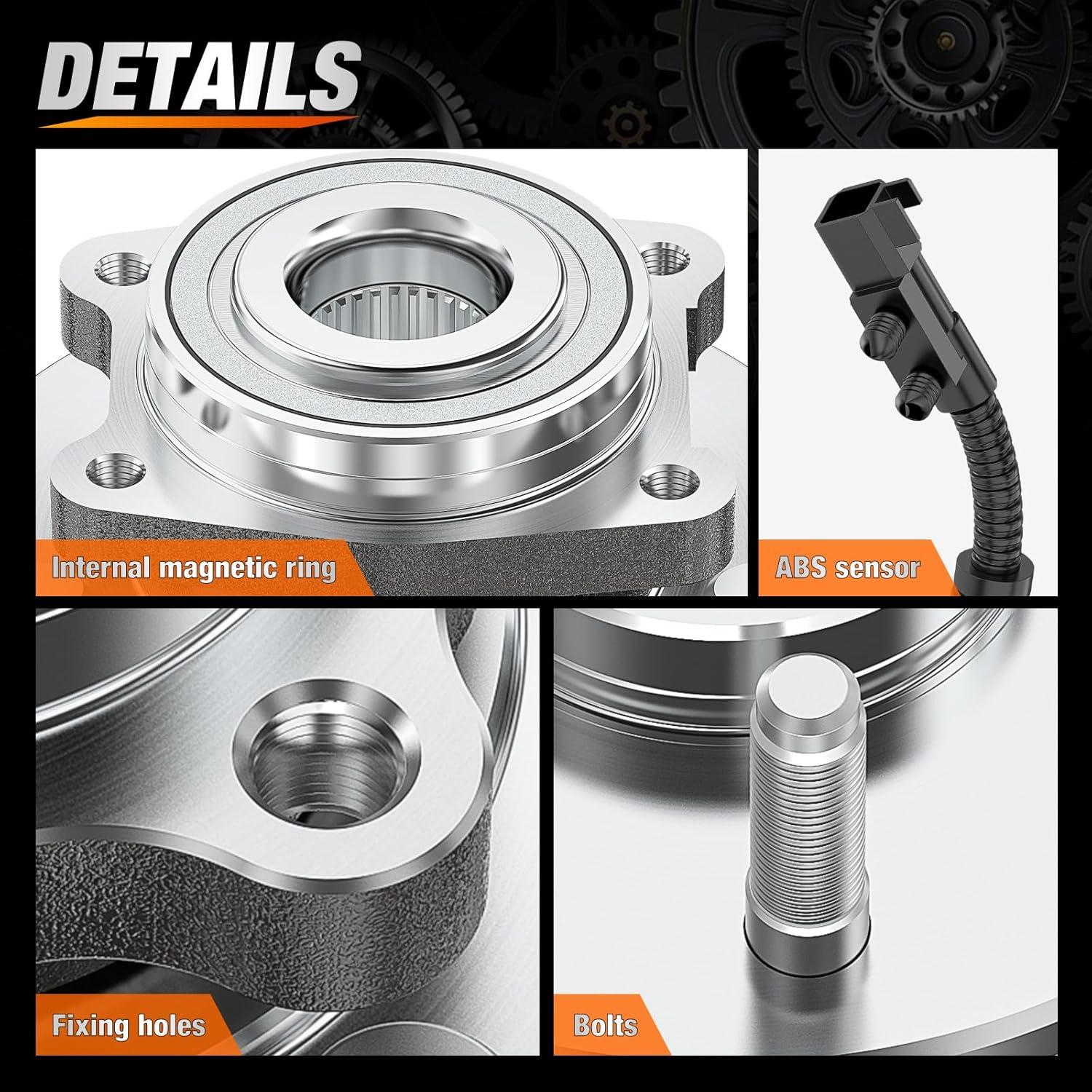 imageNilight Front Wheel Hub and Bearing Assembly for Chevy Impala 2000 2002 2003 2004 2005 2006 20072011 Buick Lacrosse Allure 20052009 Cadillac DTS Eldorado Buick Century 5 Lug wABS OEM 513121Grand Caravan 20082016 Front