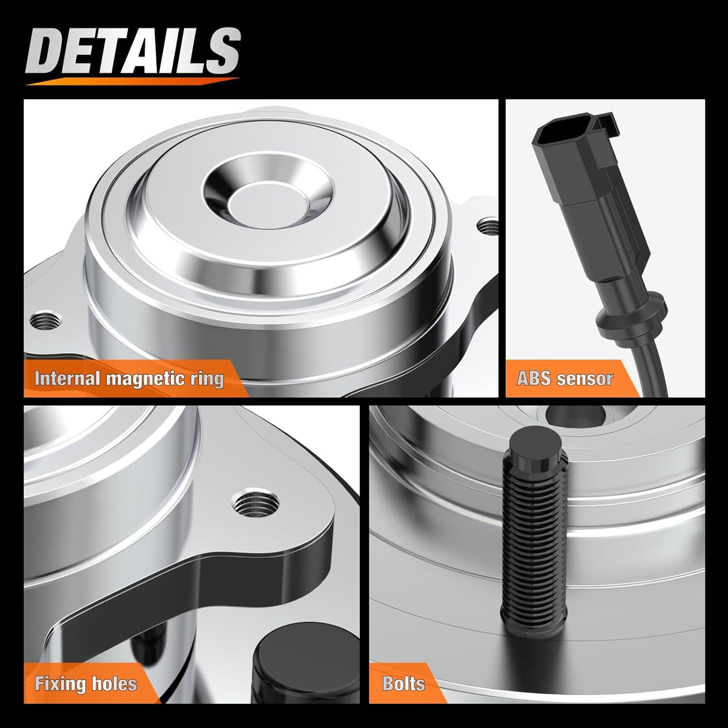 imageNilight Front Wheel Hub and Bearing Assembly for Chevy Impala 2000 2002 2003 2004 2005 2006 20072011 Buick Lacrosse Allure 20052009 Cadillac DTS Eldorado Buick Century 5 Lug wABS OEM 513121Grand Caravan 20082012 Rear