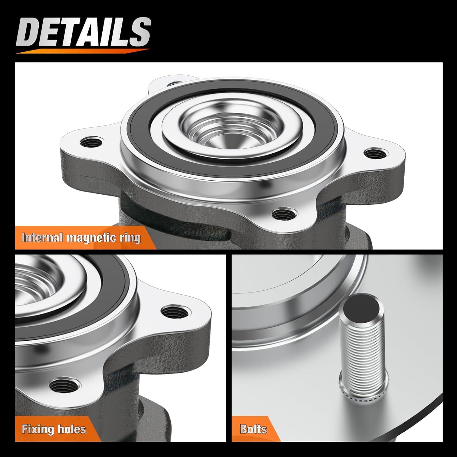 imageNilight Front Wheel Hub and Bearing Assembly for Chevy Impala 2000 2002 2003 2004 2005 2006 20072011 Buick Lacrosse Allure 20052009 Cadillac DTS Eldorado Buick Century 5 Lug wABS OEM 513121Nissan Altima 20072018 Rear
