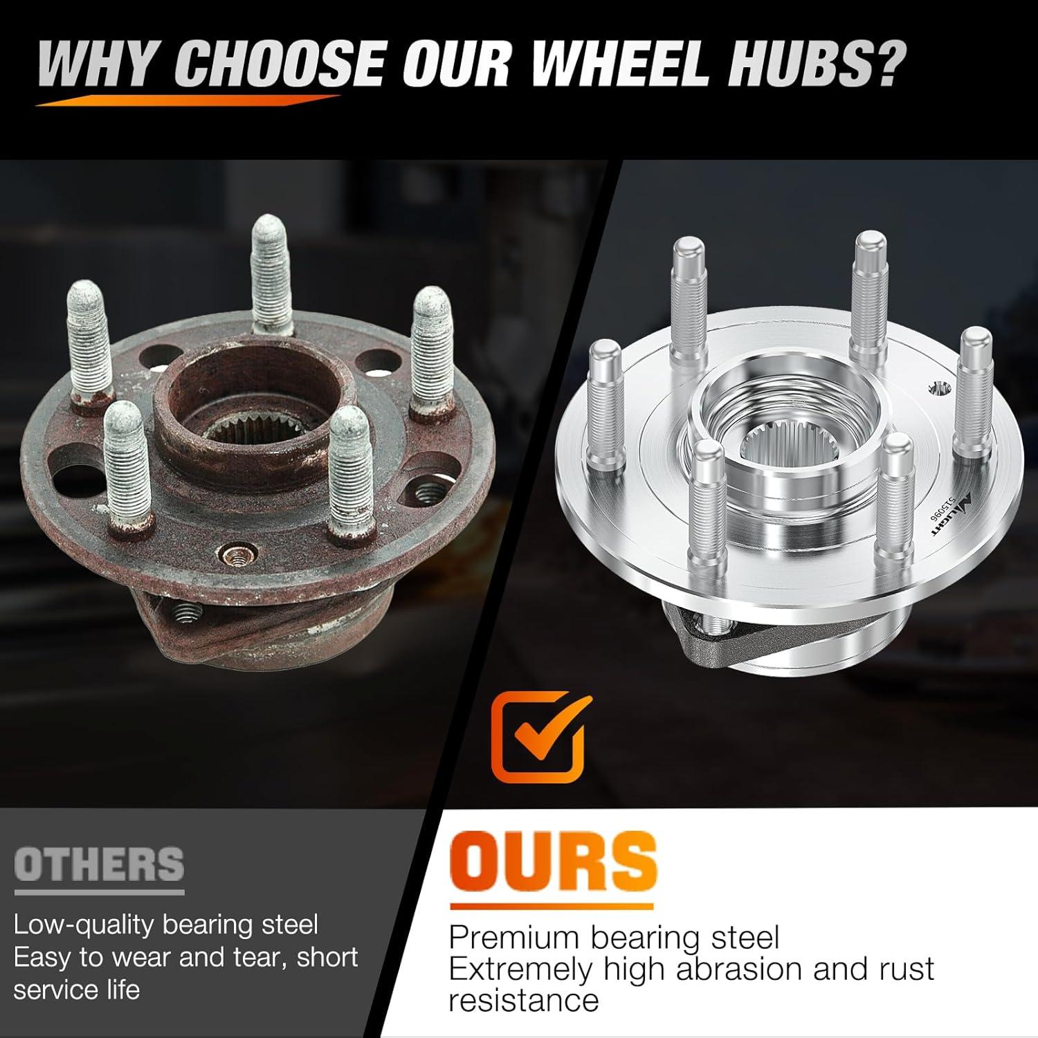 imageNilight Front Wheel Hub and Bearing Assembly for Chevy Impala 2000 2002 2003 2004 2005 2006 20072011 Buick Lacrosse Allure 20052009 Cadillac DTS Eldorado Buick Century 5 Lug wABS OEM 513121Silverado 1500 200720134WD
