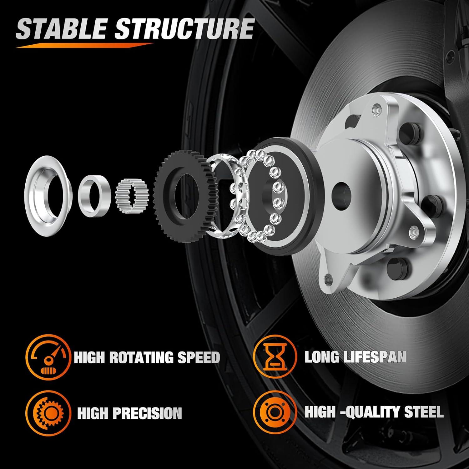 imageNilight Front Wheel Hub and Bearing Assembly for Chevy Impala 2000 2002 2003 2004 2005 2006 20072011 Buick Lacrosse Allure 20052009 Cadillac DTS Eldorado Buick Century 5 Lug wABS OEM 513121Ford F150 20112014 4WD