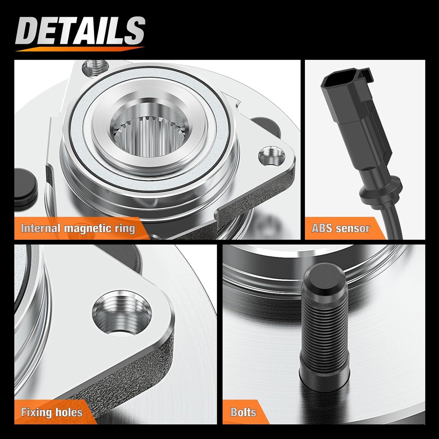 imageNilight Front Wheel Hub and Bearing Assembly for Chevy Impala 2000 2002 2003 2004 2005 2006 20072011 Buick Lacrosse Allure 20052009 Cadillac DTS Eldorado Buick Century 5 Lug wABS OEM 513121Dodge Ram 1500 20122018
