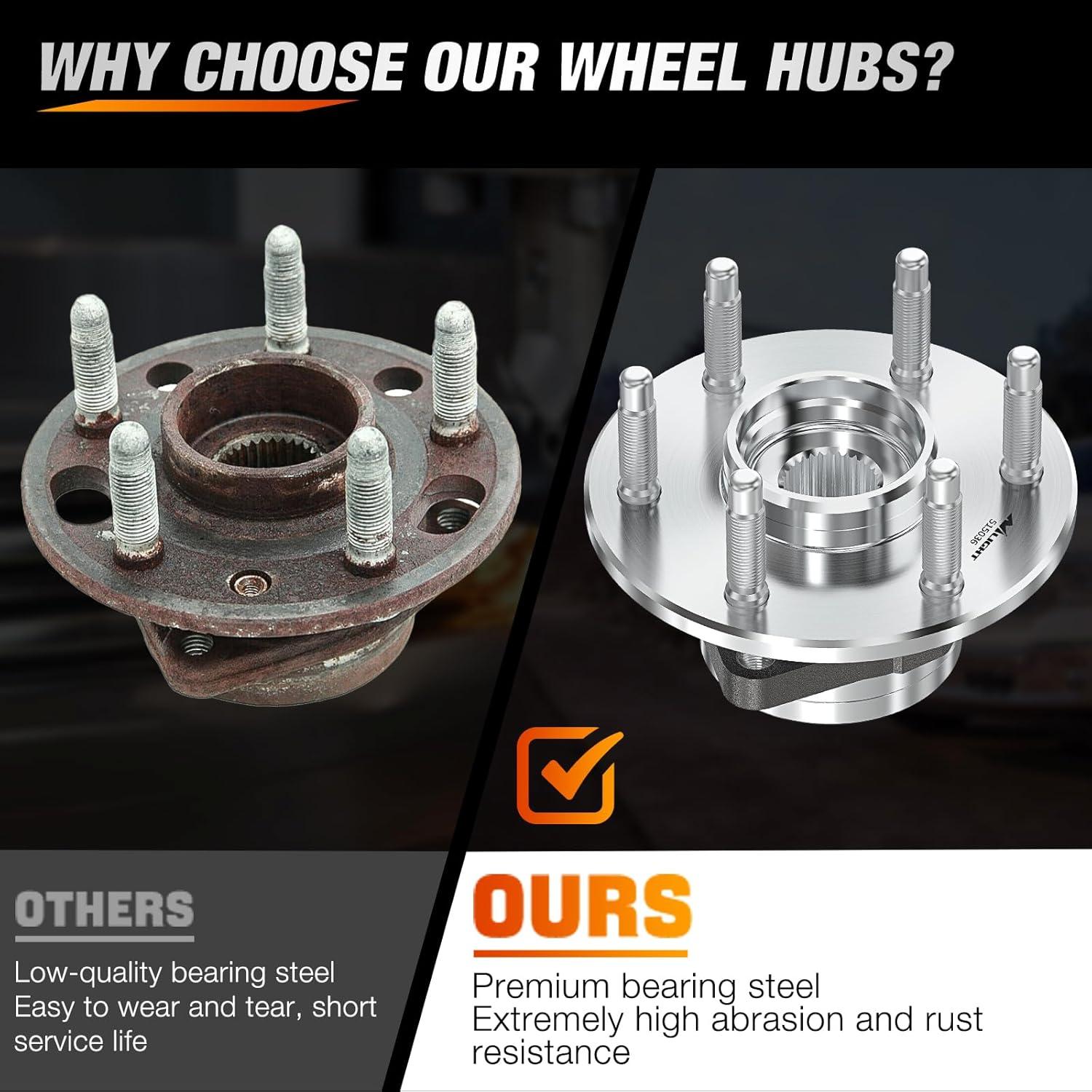 imageNilight Front Wheel Hub and Bearing Assembly for Chevy Impala 2000 2002 2003 2004 2005 2006 20072011 Buick Lacrosse Allure 20052009 Cadillac DTS Eldorado Buick Century 5 Lug wABS OEM 513121Silverado 1500 199920064WDAWD