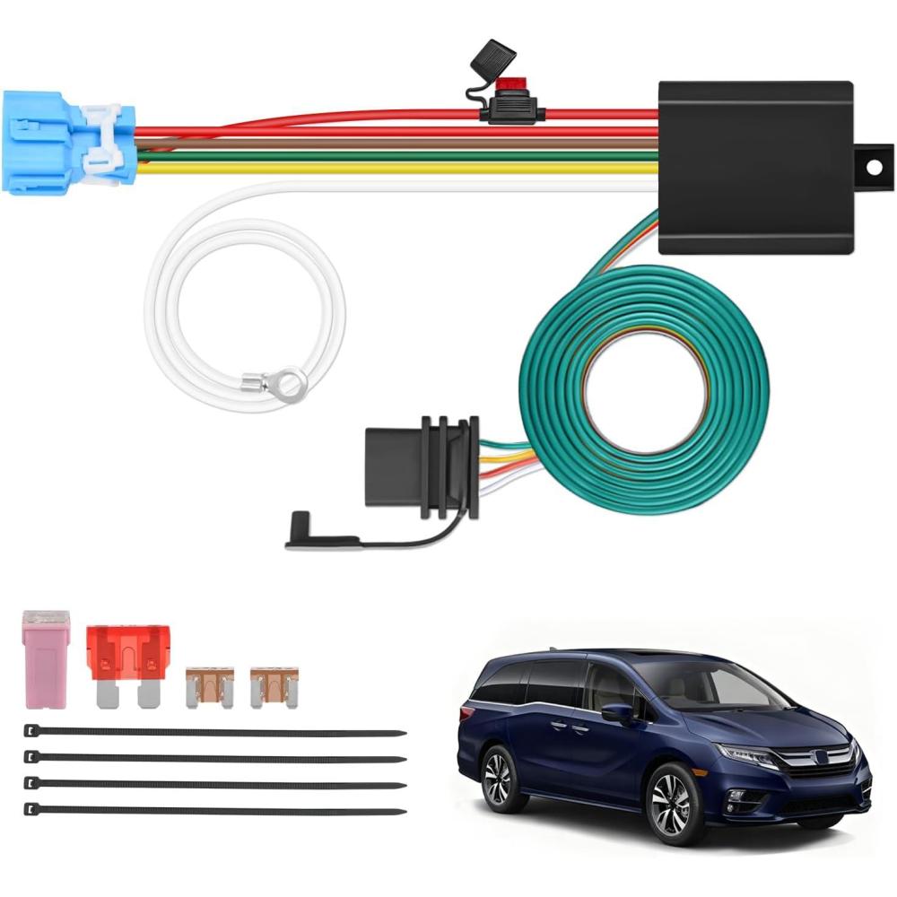 imageNilight 4 Pin Trailer Wiring Harness Kit 56040 Compatible with Subaru 2009 2010 2011 2012 2013 2014 2015 2016 2017 2018 2019 2020 2021 2022 2023 2024 Forester Outback XV Crosstrek Forester AscentHonda Odyssey 20182024