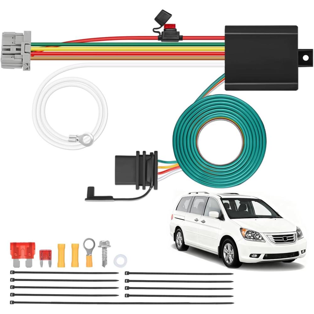 imageNilight 4 Pin Trailer Wiring Harness Kit 56040 Compatible with Subaru 2009 2010 2011 2012 2013 2014 2015 2016 2017 2018 2019 2020 2021 2022 2023 2024 Forester Outback XV Crosstrek Forester AscentHonda Odyssey 20052010
