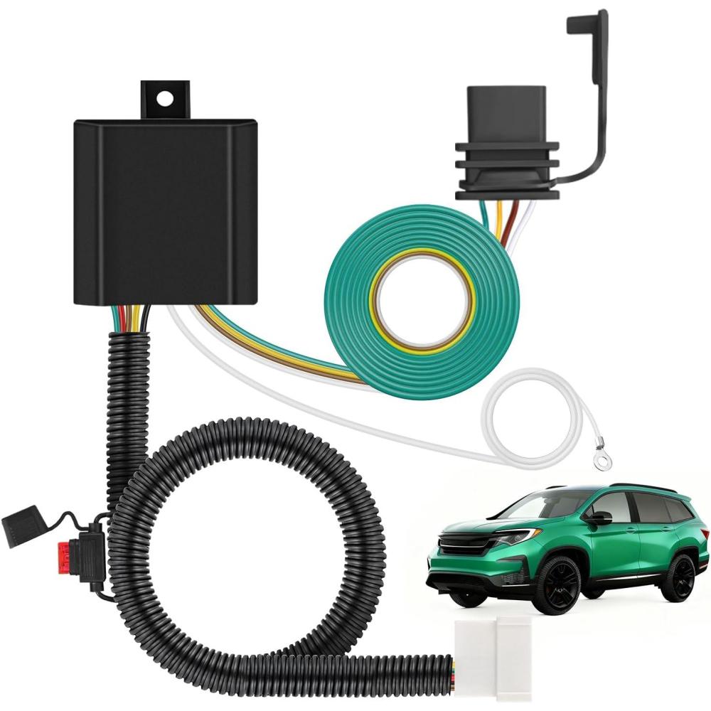 imageNilight 4 Pin Trailer Wiring Harness Kit 56040 Compatible with Subaru 2009 2010 2011 2012 2013 2014 2015 2016 2017 2018 2019 2020 2021 2022 2023 2024 Forester Outback XV Crosstrek Forester AscentHonda Pilot 20162022Honda 20192024