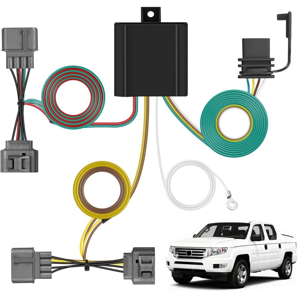 imageNilight 4 Pin Trailer Wiring Harness Kit 56040 Compatible with Subaru 2009 2010 2011 2012 2013 2014 2015 2016 2017 2018 2019 2020 2021 2022 2023 2024 Forester Outback XV Crosstrek Forester AscentHonda Ridgeline 20062014