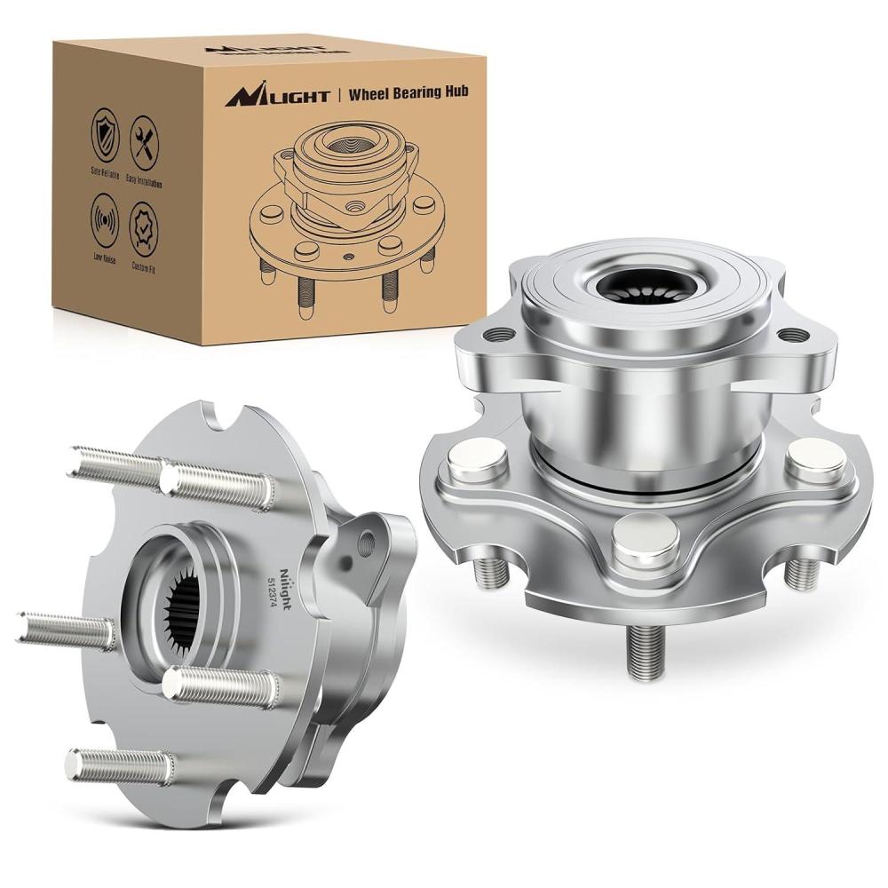 imageNilight Front Wheel Hub and Bearing Assembly for Chevy Impala 2000 2002 2003 2004 2005 2006 20072011 Buick Lacrosse Allure 20052009 Cadillac DTS Eldorado Buick Century 5 Lug wABS OEM 513121Toyota RAV4 20062018 4WD