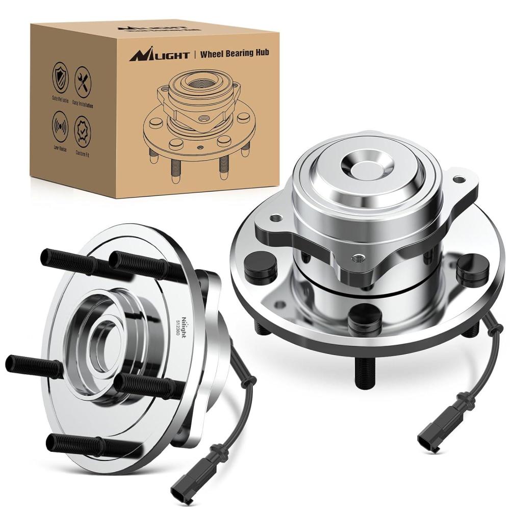 imageNilight Front Wheel Hub and Bearing Assembly for Chevy Impala 2000 2002 2003 2004 2005 2006 20072011 Buick Lacrosse Allure 20052009 Cadillac DTS Eldorado Buick Century 5 Lug wABS OEM 513121Grand Caravan 20082012 Rear
