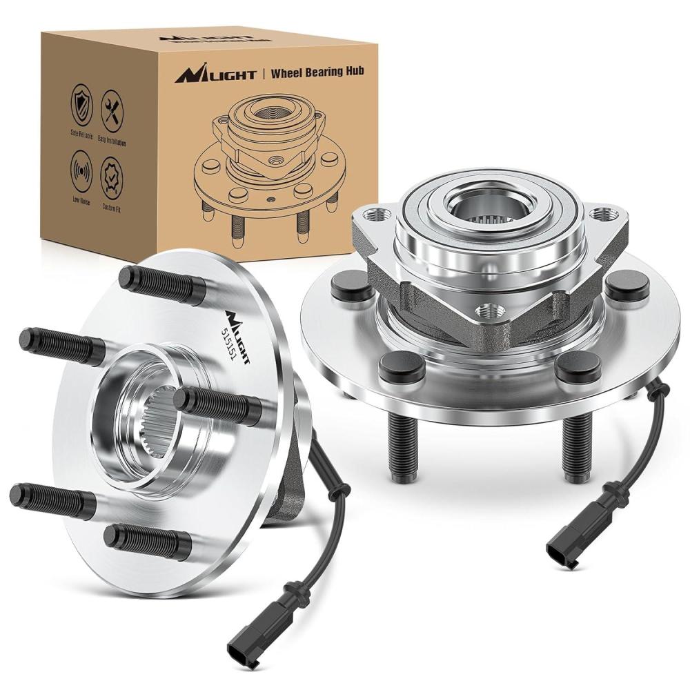 imageNilight Front Wheel Hub and Bearing Assembly for Chevy Impala 2000 2002 2003 2004 2005 2006 20072011 Buick Lacrosse Allure 20052009 Cadillac DTS Eldorado Buick Century 5 Lug wABS OEM 513121Dodge Ram 1500 20122018