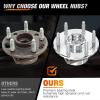 Nilight Front Wheel Hub and Bearing Assembly for Chevy Impala 2000 2002 2003 2004 2005 2006 2007-2011, Buick Lacrosse Allure 2005–2009, Cadillac DTS Eldorado, Buick Century, 5 Lug w/ABS, OEM 513121(Silverado 1500 1999-2007(2WD))