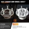 Nilight Front Wheel Hub and Bearing Assembly for Chevy Impala 2000 2002 2003 2004 2005 2006 2007-2011, Buick Lacrosse Allure 2005–2009, Cadillac DTS Eldorado, Buick Century, 5 Lug w/ABS, OEM 513121(Chevrolet Malibu 2004-2012)