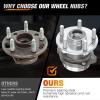 Nilight Front Wheel Hub and Bearing Assembly for Chevy Impala 2000 2002 2003 2004 2005 2006 2007-2011, Buick Lacrosse Allure 2005–2009, Cadillac DTS Eldorado, Buick Century, 5 Lug w/ABS, OEM 513121(Subaru Forester 2014-2018)