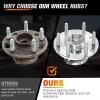 Nilight Front Wheel Hub and Bearing Assembly for Chevy Impala 2000 2002 2003 2004 2005 2006 2007-2011, Buick Lacrosse Allure 2005–2009, Cadillac DTS Eldorado, Buick Century, 5 Lug w/ABS, OEM 513121(Silverado 1500 2007-2013(4WD))