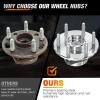 Nilight Front Wheel Hub and Bearing Assembly for Chevy Impala 2000 2002 2003 2004 2005 2006 2007-2011, Buick Lacrosse Allure 2005–2009, Cadillac DTS Eldorado, Buick Century, 5 Lug w/ABS, OEM 513121(Silverado 1500 1999-2006(4WD/AWD))