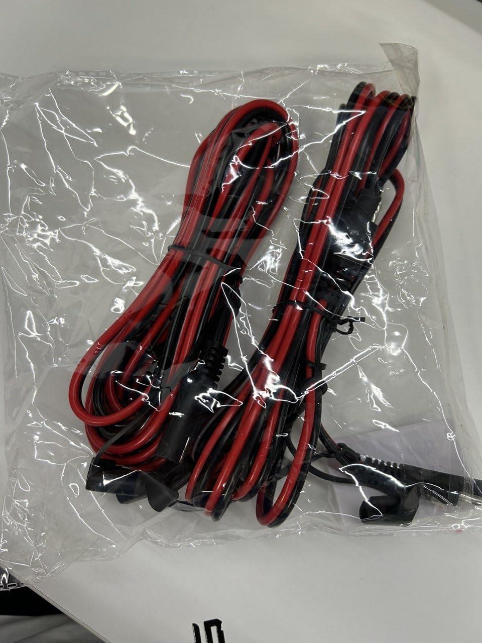 imageNilight 5 Pack SAE to SAE Extension Cable 10AWG 2 Pin SAE Connector Extension Cord 10 Gauge Dual Head Plug Audiopipe Polarized Wire Harness for Solar Panel Automotive Car Motorcycle 2 Years Warranty2Pcs 12FT SAE Extension Cable