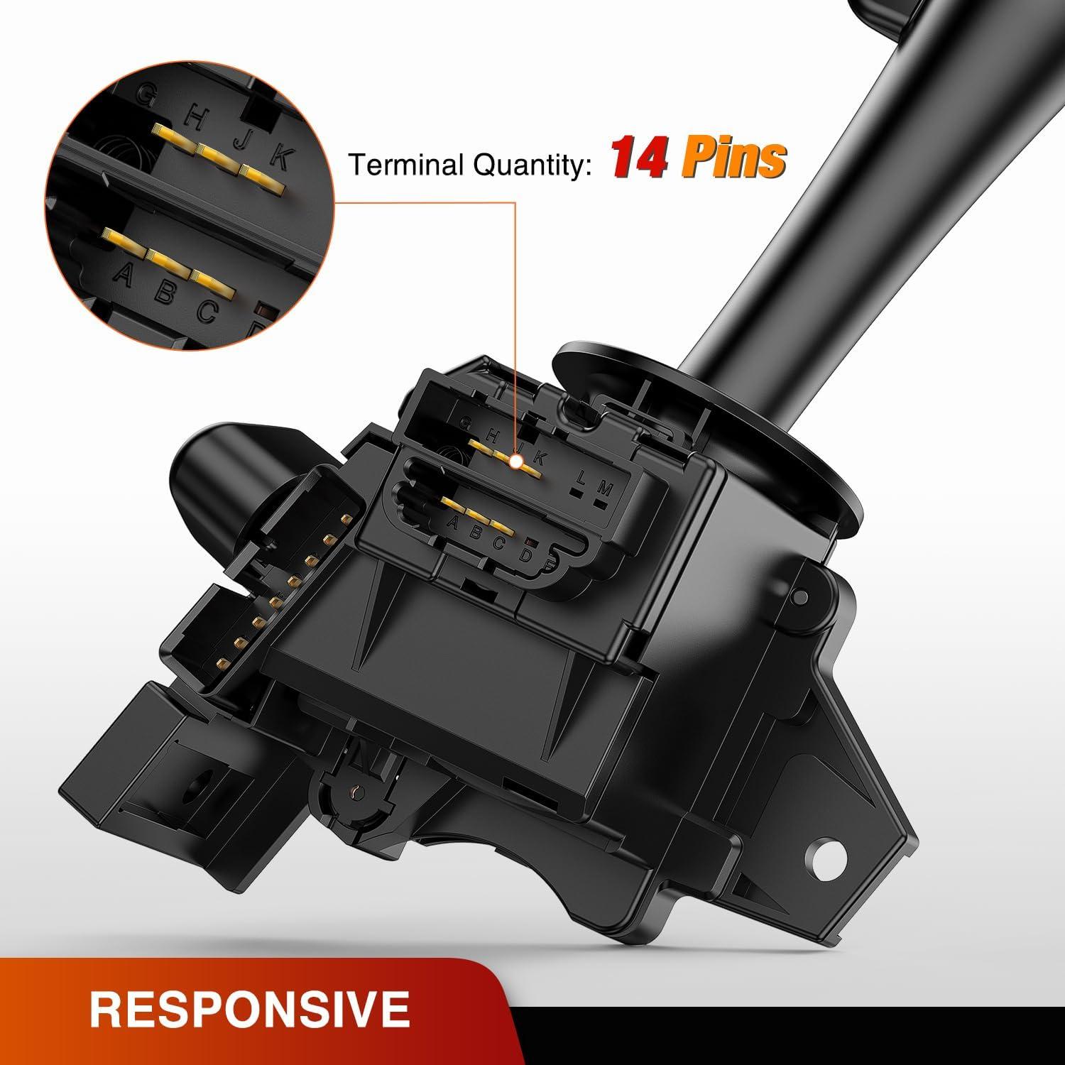 imageNilight Turn Signal Switch Compatible with 2004 2005 2006 2007 2008 2009 2010 2011 2012 Chevy Malibu 20052010 Pontiac G6 20072009 Saturn Aura Durango Windshield Wiper Switch 2 Year Warranty20032006 Chevy GMC wo cruise conrol