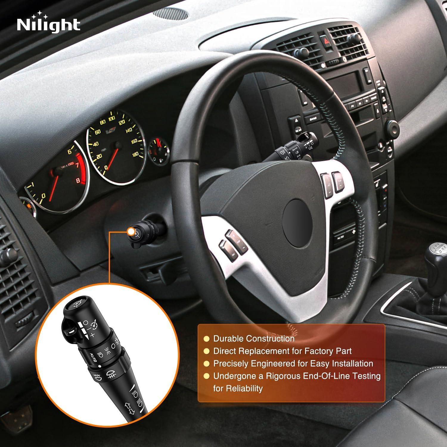 imageNilight Turn Signal Switch Compatible with 2004 2005 2006 2007 2008 2009 2010 2011 2012 Chevy Malibu 20052010 Pontiac G6 20072009 Saturn Aura Durango Windshield Wiper Switch 2 Year Warranty20042007 Cadillac CTSSRX