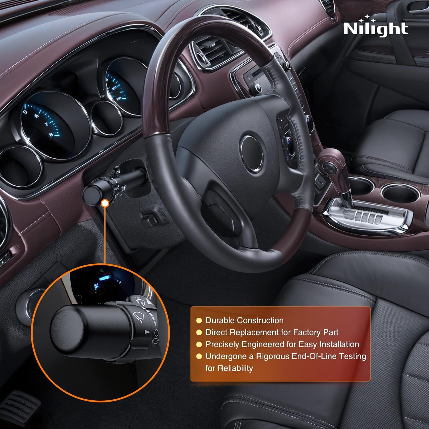 imageNilight Turn Signal Switch Compatible with 2004 2005 2006 2007 2008 2009 2010 2011 2012 Chevy Malibu 20052010 Pontiac G6 20072009 Saturn Aura Durango Windshield Wiper Switch 2 Year Warranty20032006 Chevy GMC wo cruise conrol