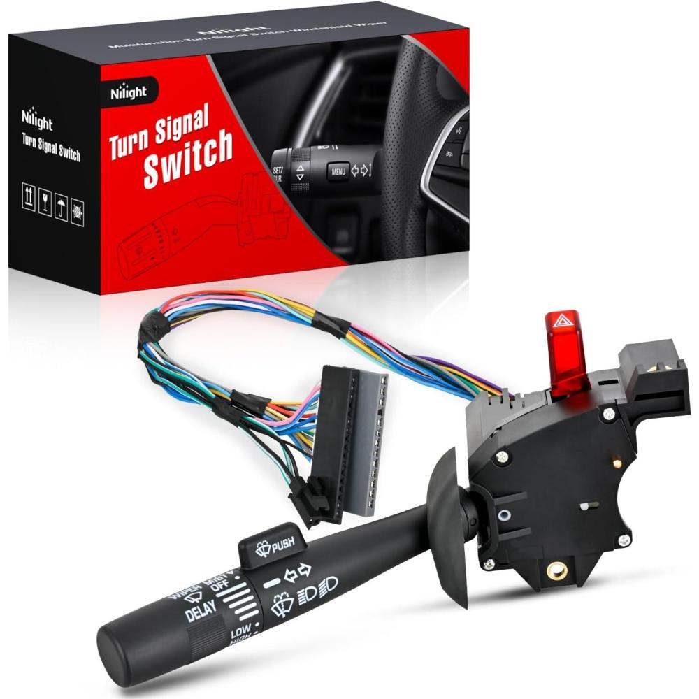 imageNilight Turn Signal Switch Compatible with 2004 2005 2006 2007 2008 2009 2010 2011 2012 Chevy Malibu 20052010 Pontiac G6 20072009 Saturn Aura Durango Windshield Wiper Switch 2 Year Warranty19951999 Chevy GMC