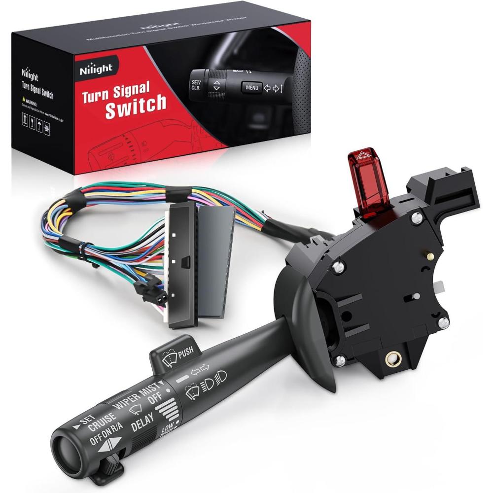 imageNilight Turn Signal Switch Compatible with 2004 2005 2006 2007 2008 2009 2010 2011 2012 Chevy Malibu 20052010 Pontiac G6 20072009 Saturn Aura Durango Windshield Wiper Switch 2 Year Warranty19951999 Chevy GMC CK Series