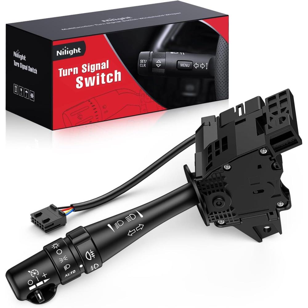 imageNilight Turn Signal Switch Compatible with 2004 2005 2006 2007 2008 2009 2010 2011 2012 Chevy Malibu 20052010 Pontiac G6 20072009 Saturn Aura Durango Windshield Wiper Switch 2 Year Warranty20042007 Cadillac CTSSRX