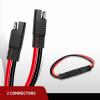 Nilight 5 Pack SAE to SAE Extension Cable 10AWG 2 Pin SAE Connector Extension Cord 10 Gauge Dual Head Plug Audiopipe Polarized Wire Harness for Solar Panel Automotive Car Motorcycle, 2 Years Warranty(12″ SAE Disconnect 10AWG)