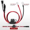 Nilight 5 Pack SAE to SAE Extension Cable 10AWG 2 Pin SAE Connector Extension Cord 10 Gauge Dual Head Plug Audiopipe Polarized Wire Harness for Solar Panel Automotive Car Motorcycle, 2 Years Warranty(2FT SAE to O Ring Harness)