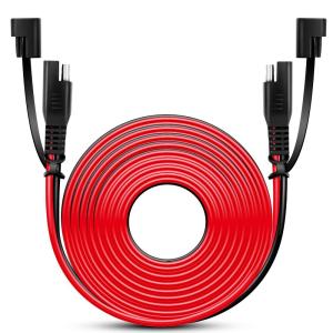 Nilight 5 Pack SAE to SAE Extension Cable 10AWG 2 Pin SAE Connector Extension Cord 10 Gauge Dual Head Plug Audiopipe Polarized Wire Harness for Solar Panel Automotive Car Motorcycle, 2 Years Warranty(12FT SAE Extension Cord)