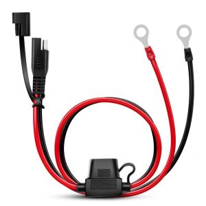 Nilight 5 Pack SAE to SAE Extension Cable 10AWG 2 Pin SAE Connector Extension Cord 10 Gauge Dual Head Plug Audiopipe Polarized Wire Harness for Solar Panel Automotive Car Motorcycle, 2 Years Warranty(2FT SAE to O Ring Harness)