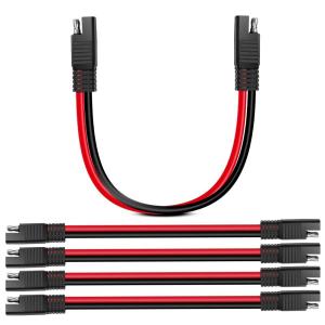 Nilight 5 Pack SAE to SAE Extension Cable 10AWG 2 Pin SAE Connector Extension Cord 10 Gauge Dual Head Plug Audiopipe Polarized Wire Harness for Solar Panel Automotive Car Motorcycle, 2 Years Warranty(5Pcs 12″ SAE Disconnect 10AWG)