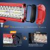 Nilight 6.5Inch Off-Road LED Light Bar, 2PCS 120W 3 Lighting Modes (White/Amber/White&Amber) Driving Fog Light Spot Flood Lights with 18AWG Wiring Harness for Truck Car ATV SUV Jeep Boat(Red Shell with White Light)