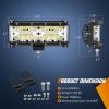 Nilight 6.5Inch Off-Road LED Light Bar, 2PCS 120W 3 Lighting Modes (White/Amber/White&Amber) Driving Fog Light Spot Flood Lights with 18AWG Wiring Harness for Truck Car ATV SUV Jeep Boat(Side Shooter Light 2PC)