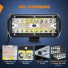 Nilight 6.5Inch Off-Road LED Light Bar, 2PCS 120W 3 Lighting Modes (White/Amber/White&Amber) Driving Fog Light Spot Flood Lights with 18AWG Wiring Harness for Truck Car ATV SUV Jeep Boat(Amber&White 3 Modes)