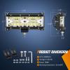 Nilight 6.5Inch Off-Road LED Light Bar, 2PCS 120W 3 Lighting Modes (White/Amber/White&Amber) Driving Fog Light Spot Flood Lights with 18AWG Wiring Harness for Truck Car ATV SUV Jeep Boat(Side Shooter Light + Wiring harness)