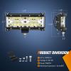Nilight 6.5Inch Off-Road LED Light Bar, 2PCS 120W 3 Lighting Modes (White/Amber/White&Amber) Driving Fog Light Spot Flood Lights with 18AWG Wiring Harness for Truck Car ATV SUV Jeep Boat(Side Shooter Light 1PC)