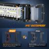 Nilight 6.5Inch Off-Road LED Light Bar, 2PCS 120W 3 Lighting Modes (White/Amber/White&Amber) Driving Fog Light Spot Flood Lights with 18AWG Wiring Harness for Truck Car ATV SUV Jeep Boat(Side Shooter Light + Wiring harness)