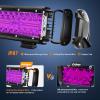 Nilight LED Light Bar 4Inch 48W Square Portable Flood Pod Cigarette Lighter Powered with Wiring Magnetic Base 16LEDs Fog Driving Work Roof Bumper Lights for Truck Tractor Golf Cart UTV(2Pcs Led Pods Purple)