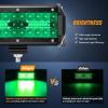 Nilight LED Light Bar 4Inch 48W Square Portable Flood Pod Cigarette Lighter Powered with Wiring Magnetic Base 16LEDs Fog Driving Work Roof Bumper Lights for Truck Tractor Golf Cart UTV(2Pcs Led Pods Green)