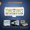 Nilight LED Light Bar 4Inch 48W Square Portable Flood Pod Cigarette Lighter Powered with Wiring Magnetic Base 16LEDs Fog Driving Work Roof Bumper Lights for Truck Tractor Golf Cart UTV(2Pcs White Shell with White Light)