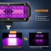 Nilight LED Light Bar 4Inch 48W Square Portable Flood Pod Cigarette Lighter Powered with Wiring Magnetic Base 16LEDs Fog Driving Work Roof Bumper Lights for Truck Tractor Golf Cart UTV(2Pcs Led Pods Purple)