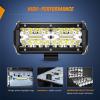 Nilight LED Light Bar 4Inch 48W Square Portable Flood Pod Cigarette Lighter Powered with Wiring Magnetic Base 16LEDs Fog Driving Work Roof Bumper Lights for Truck Tractor Golf Cart UTV(4Pcs Led Pods)