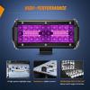 Nilight LED Light Bar 4Inch 48W Square Portable Flood Pod Cigarette Lighter Powered with Wiring Magnetic Base 16LEDs Fog Driving Work Roof Bumper Lights for Truck Tractor Golf Cart UTV(2Pcs Led Pods Purple)