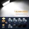 Nilight LED Light Bar 4Inch 48W Square Portable Flood Pod Cigarette Lighter Powered with Wiring Magnetic Base 16LEDs Fog Driving Work Roof Bumper Lights for Truck Tractor Golf Cart UTV(2Pcs White Shell with White Light)