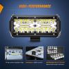 Nilight LED Light Bar 4Inch 48W Square Portable Flood Pod Cigarette Lighter Powered with Wiring Magnetic Base 16LEDs Fog Driving Work Roof Bumper Lights for Truck Tractor Golf Cart UTV(6Pcs Led Pods)