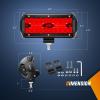 Nilight LED Light Bar 4Inch 48W Square Portable Flood Pod Cigarette Lighter Powered with Wiring Magnetic Base 16LEDs Fog Driving Work Roof Bumper Lights for Truck Tractor Golf Cart UTV(2Pcs Led Pods Red)
