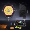 Nilight 4 Inch Hexagon LED Pod Lights with DRL 30 W 2600LM 10°Super Spot Auxiliary Offroad Driving Work Light w/ 16AWG Wiring Harness Kit for Truck UTV ATV SUV 4×4(4 Inch Pod Lights with Amber DRL)